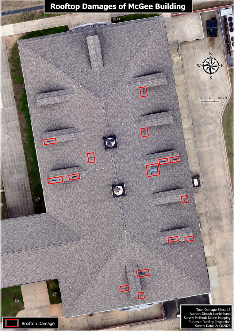 Martin Hall Building — Drone-Based Rooftop Damage Inspection